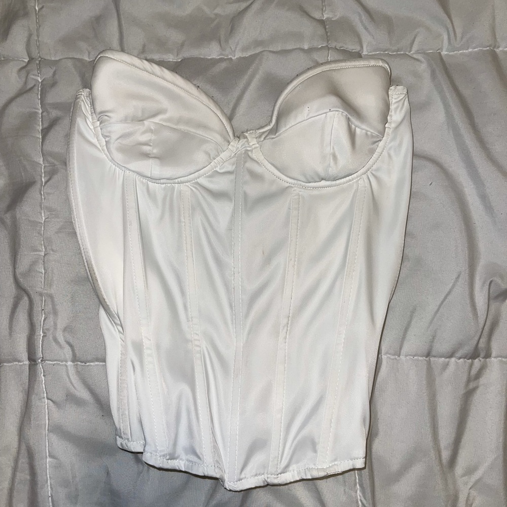 White corset top